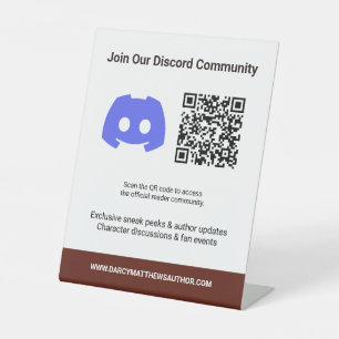 Custom Author Promotional Fan Reader Community Pedestal Sign