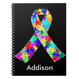 Custom Autism Awareness Ribbon Notebook