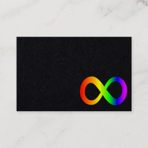 Custom Autism Infinity Rainbow Symbol ID Help LOGO Business Card