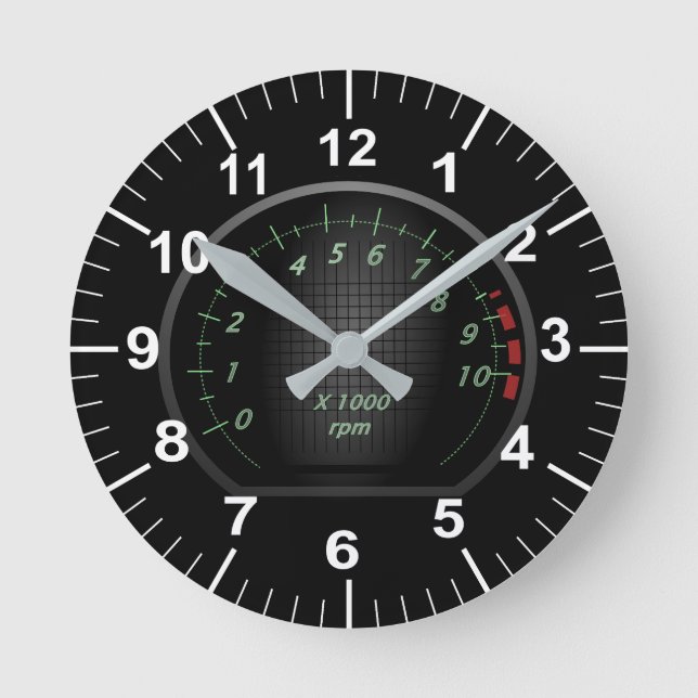 Custom Auto Car Themed Wall Clock (Front)