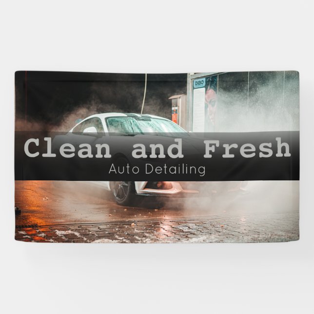 Custom Auto Detailing Business  Banner (Horizontal)