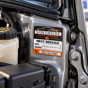 Custom Auto Service Reminder Stickers