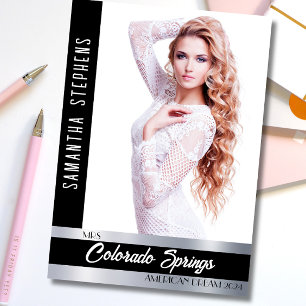 Custom Autograph Card for Pageants Onyx Shine