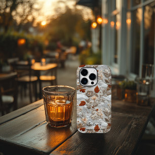 Custom Autumn Embroidered Floral with Quote Case-Mate iPhone 14 Pro Case