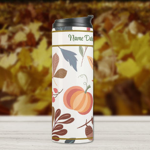 Custom Autumn Fall Simple Design 12oz. Thermal Tumbler