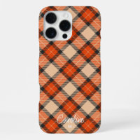 Custom Autumn Pumpkin Orange Brown Tartan Pattern