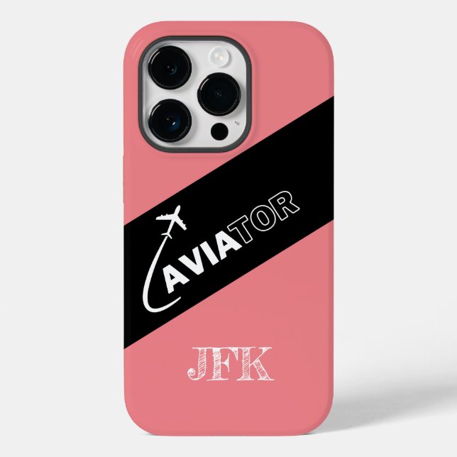 Custom Aviator, Aeroplanes,Modern,Pilot,Aviation Case-Mate iPhone Case (Back)