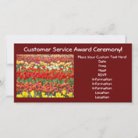 Custom Award Ceremony Invitation Cards Tulips