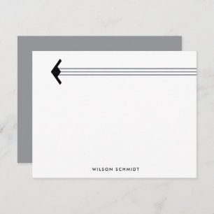 Custom B-21 Bomber and Stripe Contrail Stationery  Card