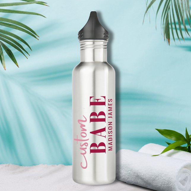 Custom Babe Funny Saying Personalised Name 710 Ml Water Bottle (Creator Uploaded)