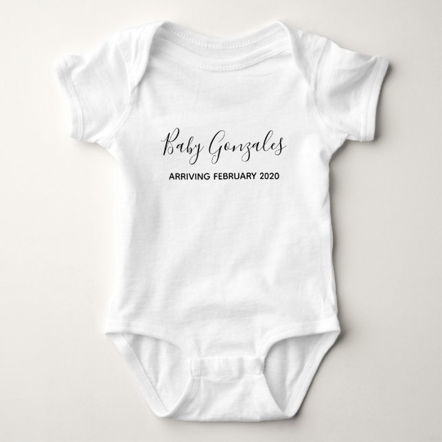CUSTOM Baby Announcement Bodysuit (Front)