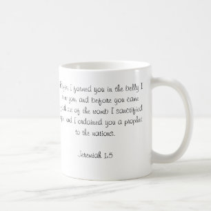 Custom Baby Bible Verse Photo Mug-Jeremiah 1:5 Coffee Mug