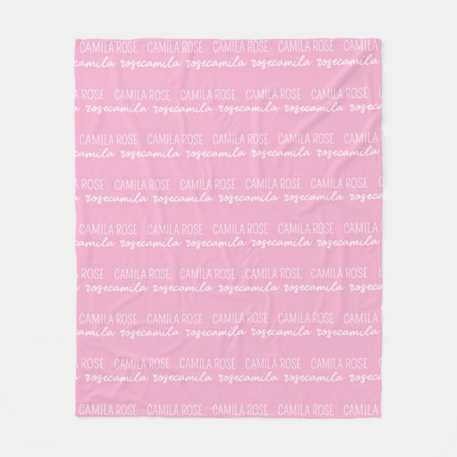 Custom Baby Blanket with Name, Personalized Name B (Front)
