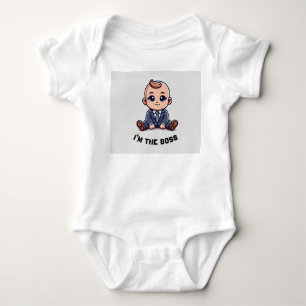 Custom Baby Bodysuit–"I'm the Boss" Photo & Text Bodysuit