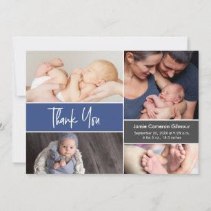 Custom Baby Boy Blue birth Baby shower Announcement
