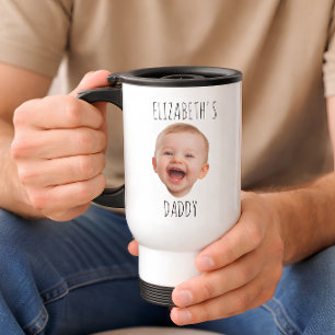 Custom Baby Face  Baby Laugh Photo  Travel Mug