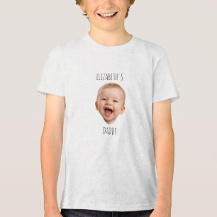 Custom Baby Face Baby Laugh Photo Tri-Blend Shirt