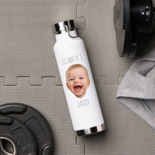 Custom Baby Face  Baby Laugh Photo  Water Bottle