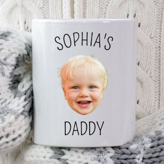 Custom Baby Face Daddy Dad Papa Birthday Party Mug
