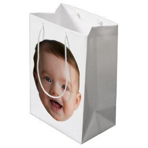 Custom Baby Face, Funny custom photo Medium Gift Bag