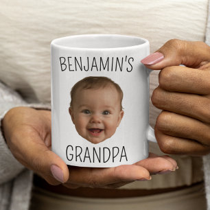 Custom Baby Face Grandma Grandpa Baby Picture Mug