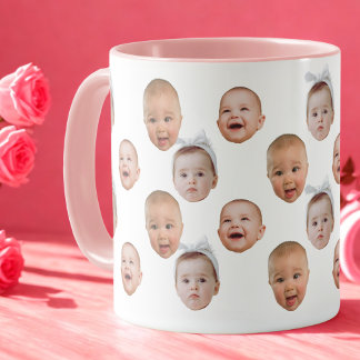 Custom Baby Face Mug Baby 3 Photos
