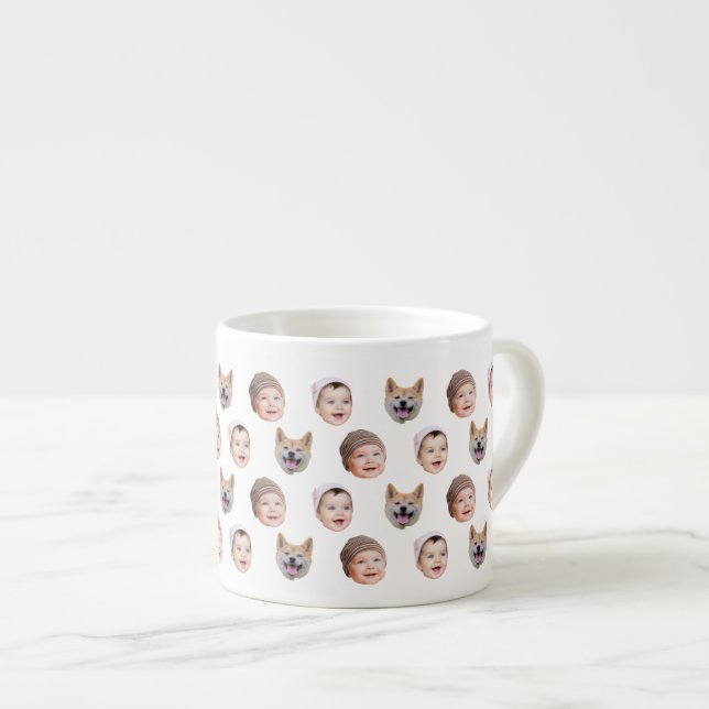 Custom Baby Face Mug, Custom Family 3 Photos mug (Front Right)