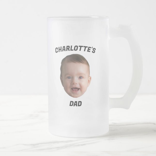Custom Baby Face Mug, Custom New Dad Mug (Right)