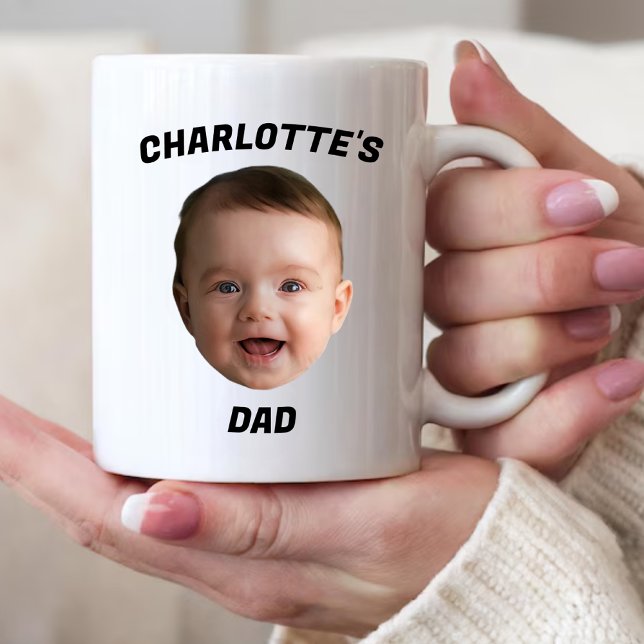 Custom Baby Face Mug, Custom New Dad Mug (Creator Uploaded)