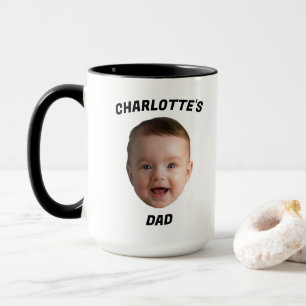 Custom Baby Face Mug, Custom New Dad Mug