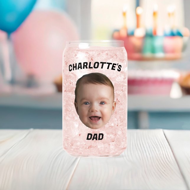 Custom Baby Face Mug, Custom New Dad Mug Can Glass (Insitu (Baby Shower))