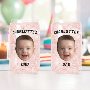 Custom Baby Face Mug, Custom New Dad Mug Can Glass