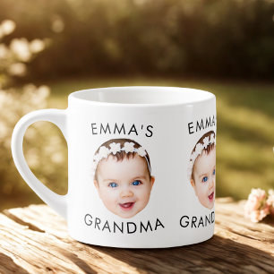 Custom Baby Face Mug Mum Grandma Grandpa Birthday