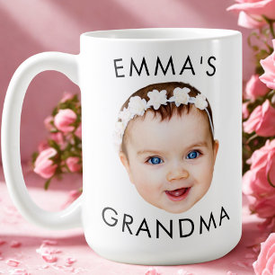Custom Baby Face Mug Mum Grandma Grandpa Birthday