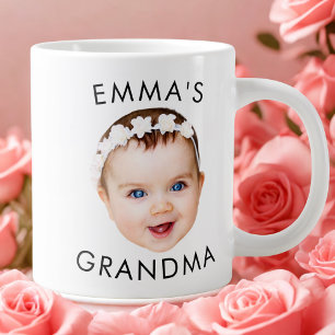 Custom Baby Face Mug Mum Grandma Grandpa Birthday
