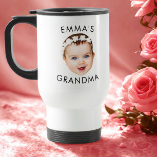Custom Baby Face Mug Mum Grandma Grandpa Birthday
