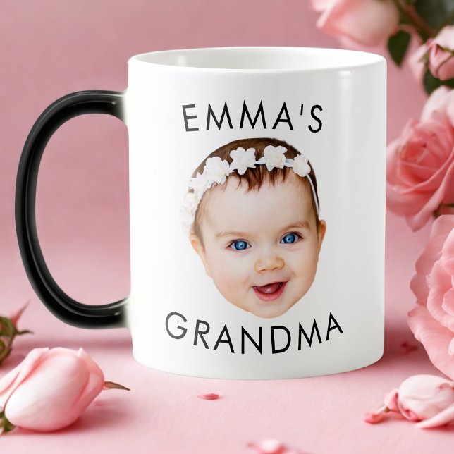 Custom Baby Face Mug Mum Grandma Grandpa Birthday (Creator Uploaded)