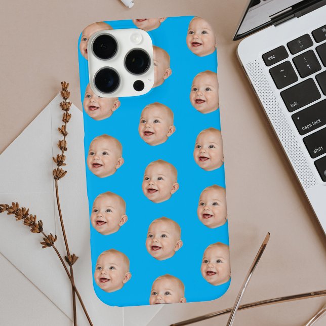 Custom Baby Face Pattern Personalised Baby Photo Case-Mate iPhone Case (Creator Uploaded)
