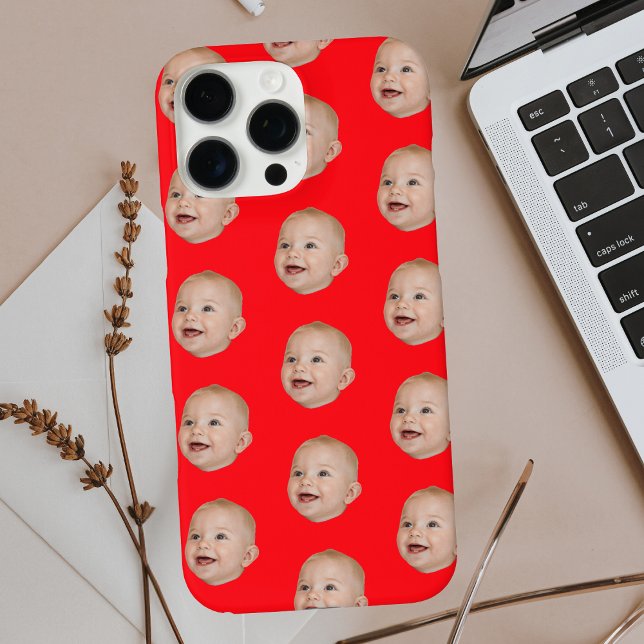 Custom Baby Face Pattern Personalised Baby Photo Case-Mate iPhone Case (Creator Uploaded)