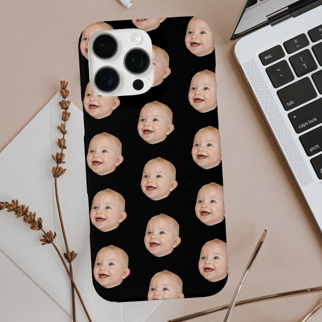 Custom Baby Face Pattern Personalised Baby Photo Case-Mate iPhone Case (Creator Uploaded)