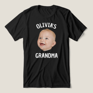 Custom Baby Face Personalised Child Photo Dad Mum Tri-Blend Shirt