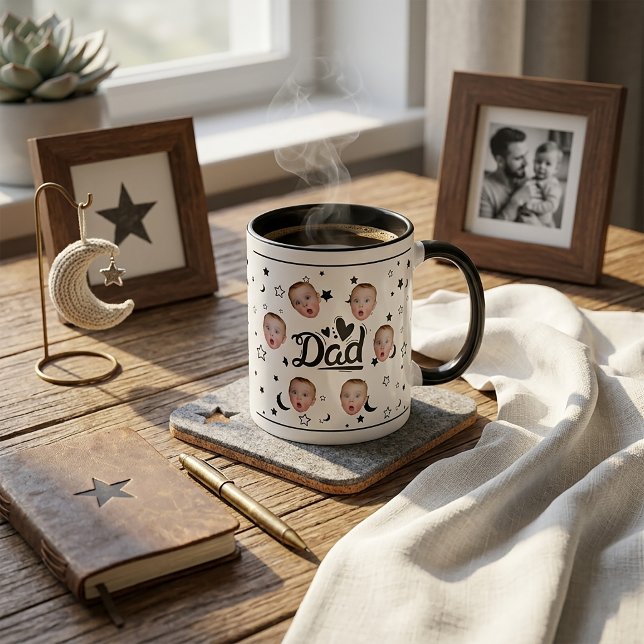 Custom Baby Face Photo Mug Gift for Dad (Creator Uploaded)