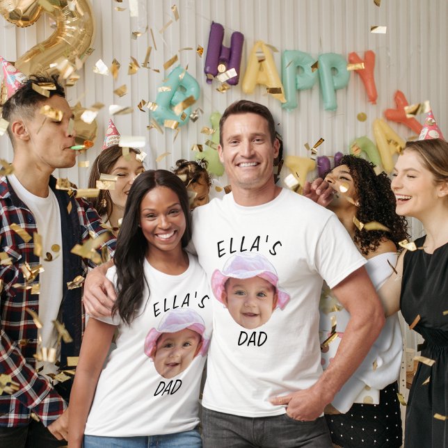 Custom Baby Face Photo New Dad T-Shirt (Creator Uploaded)