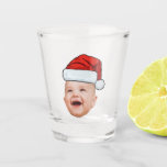 Custom Baby Face Photo Santa Hat Christmas Shot Glass<br><div class="desc">Custom Baby Face Photo Santa Hat Christmas Shot Glass</div>