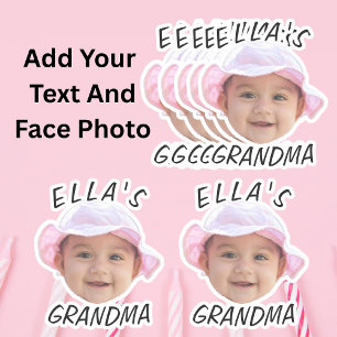 Custom Baby Face Photo Text Grandma