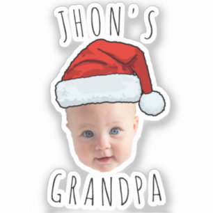 Custom Baby Face Santa Hat Christmas Photo