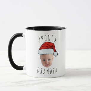 Custom Baby Face Santa Hat Christmas Photo Mug