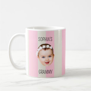 Custom Baby Face Stripe Baby Face New Parent Gift Coffee Mug
