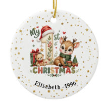 Custom Baby Girl First Christmas 2026 Ornament