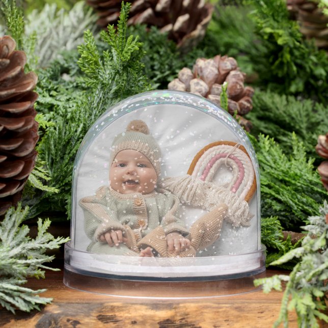 Custom Baby Grandchild Family Member Photos Snowglobe (Winter)